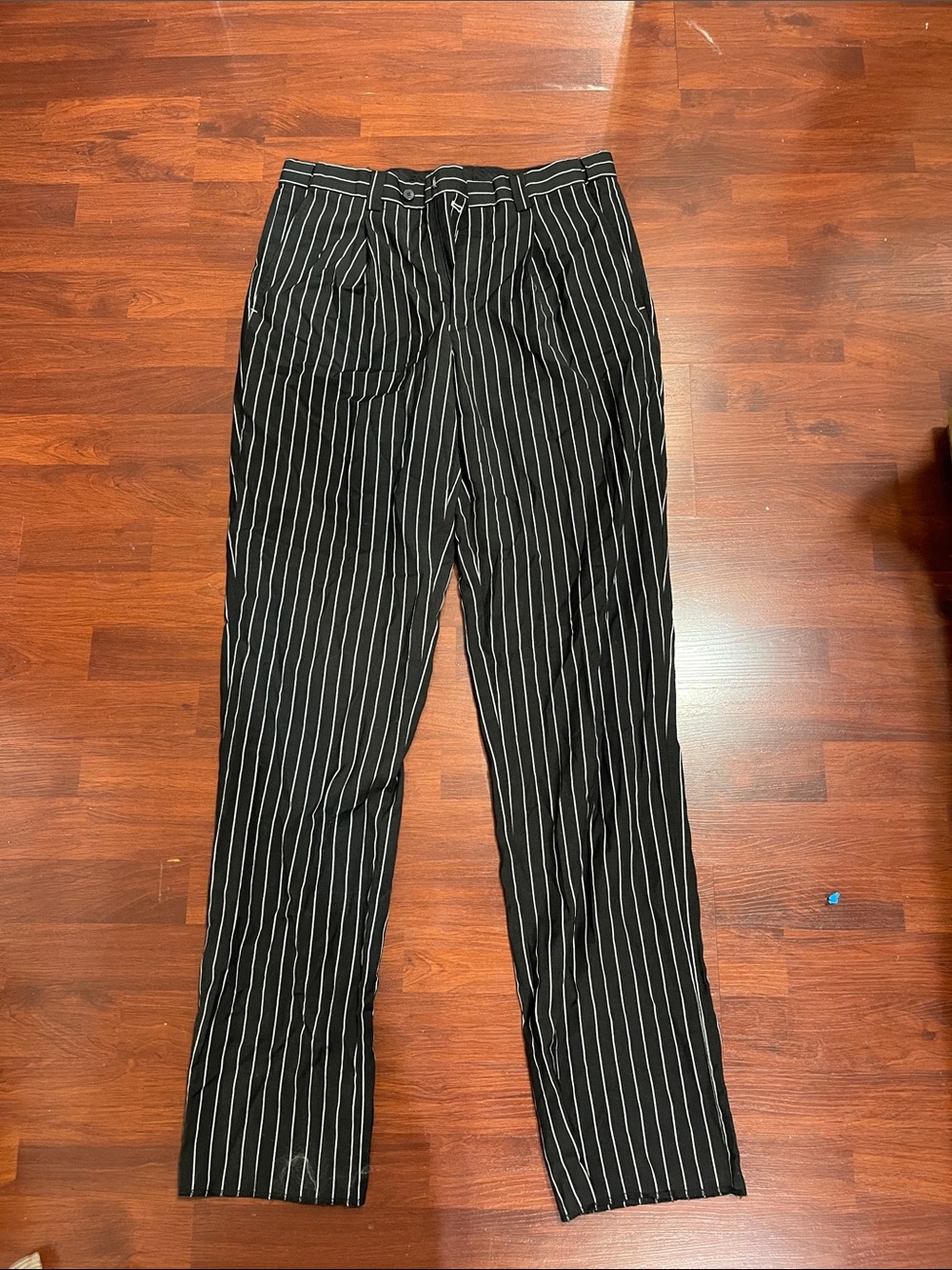 Stacy Adams Black Pinstripe Dress Trousers